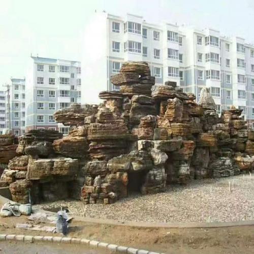 大型假山堆叠